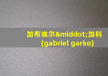 加布埃尔·加科(gabriel garko)